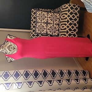 *NWT* SUPER CUTE FUCHSIA RAZOR BACK MAXI DRESS